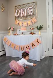 Pink Gold White And Everything Nice Project Nursery First Birthdays Pink Gold Birthday Kids Party Decorations