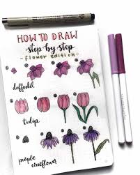 Supplies for bullet journal flowers. Bullet Journal Doodle Tutorial Novocom Top