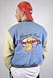Vintage 90s Disney Winnie The Pooh Padded Bomber Jacket North Asos Marketplace Jackets Men Fashion Mens Fashion Streetwear Mens Jackets