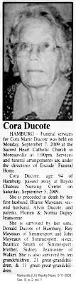 Cora Marie Jeansonne Ducote (1914-2009)