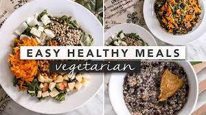 Healthy Vegetarian Vegan Meal Ideas From Breakfast To Dinner By Erin Healthy Recipes Easy Healthy Recipes Vegetarian Recipes Healthy