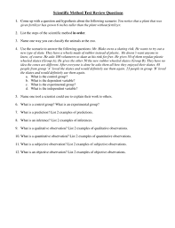 Scientific Method Test Review Questions And Answer Keys Teaching Resources