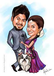 Wedding Caricatures Akhil Sabu Caricature Wedding Wedding Caricature Caricature