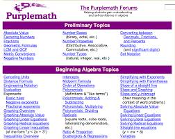 Purplemath Is A Website That Offers Free Lessons On Pretty Much Any Math Topic Under The Sun From Basic Math To Trigonometry And Basic Math Math Trigonometry