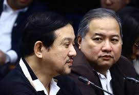 WHAT THEY KNOW Former Department of Public Works and Highways  Undersecretary Roberto Bernardo takes his oath before reading his sworn  statement, admitting his participation in flood control anomalies, during  the Senate Blue