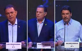 Candidatos ao governo de Goiás apresentam propostas e fazem críticas à ausência de Daniel Vilela em debate