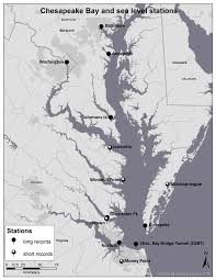 Map Of The Chesapeake Bay Region And Location Of Tide Gauge