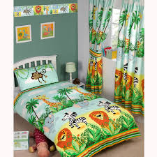 Take your little boy's bedroom to the wild side with a jungle themed bedroom. Jungle Tastic Bedroom Kids Single Double Junior Curtains Wallpaper Border Ebay