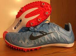 Nike Zoom Maxcat 4 Mens 9 Womens 10.5 Track Shoes Spikes Football Blue Fox  | eBay