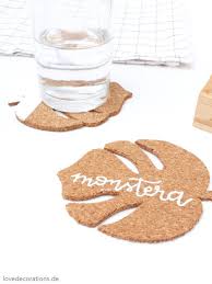 Diy Monstera Kork Untersetzer Ikea Besuche Love Decorations Korkuntersetzer Kork Untersetzer Diy