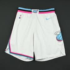 Court culture viceversa floral swim trunks. Wayne Ellington Miami Heat 2018 Jbl Three Point Contest Event Worn Shorts Nba Auctions