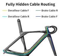BXT-Cuadro de bicicleta de carretera con freno de disco de carbono totalmente oculto, soporte inferior de bicicleta, cuadro de ciclocross BSA T47, ...
