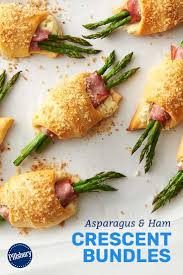 Asparagus And Ham Crescent Bundles Recipe Crescent Recipes Recipes Appetizer Snacks