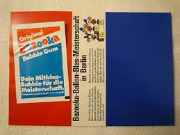 The bubble gum was packaged in a red, white, and blue color scheme. Comicsvalue Com Bessy Grossband Nummer 515 Lose Beilage Bazooka Flyer Mit Kaugummi Auction Details