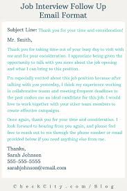 Thank You Follow Up Email Sample Interview Follow Up Email Job Interview Answers Job Interview Tips