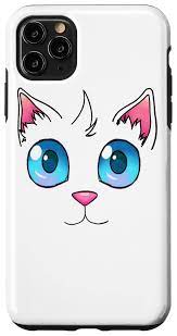 Amazon.com: iPhone 11 Pro Max Cute Femboy Anime Cat Face Case : Cell Phones  & Accessories