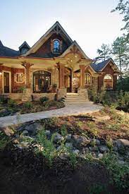 Wood, stone and brick, heavy trim, corbels, beams and tapered or squared entry. This Is My Dream Home Craftsman Style House Plans Craftsman House My Dream Home