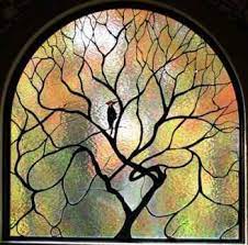 Contemporary Art Glass Beveled Inclusions Section Cain Architectural Art Glass Stained Glass Tree Stained Glass Windows Glass Art