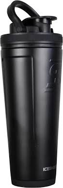 Ice Shaker 26 Oz Shaker Bottle, Stainless Steel Insulated Water Bottle And  Protein Shaker, As Seen On Shark Tank Black