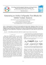 6,595 likes · 36 talking about this · 389 were here. Pdf Generating An Arabic Calligraphy Text Blocks For Global Texture Analysis