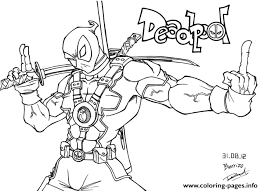 Download and print these deadpool coloring pages for free. Deadpool Fuck You Coloring Pages Printable