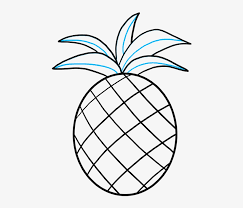 Measure the halfway point of the current drawing and draw a new horizontal line all the way across the outline. How To Draw Pineapple Easy To Draw Fruit Transparent Png 680x678 Free Download On Nicepng