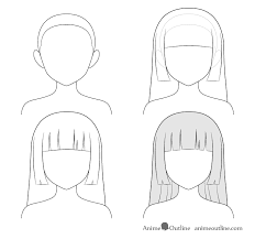 This colouring book combines tutorial style lessons on drawing make up and hair with pages of images and design. How To Draw Anime And Manga Hair Female Animeoutline