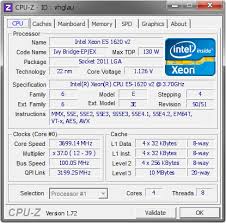 Intel Xeon E5 1620 V2 3699 14 Mhz Cpu Z Validator