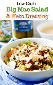 Low Carb Big Mac Salad Keto Cheeseburger Salad With Special Sauce Recipe Healthy Low Carb Recipes Salad Recipes Low Carb Big Mac Salad