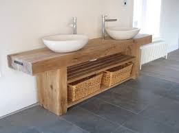 Oak Beam Double Sink Vanity Unit Ebay Wooden Bathroom Vanity Bathroom Sink Units Oak Bathroom Vanity