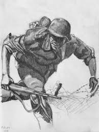 German Soldier Running By Wykdtron Soldier Drawing Military Drawings Military Artwork