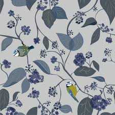 We have 72+ amazing background pictures carefully picked by our community. Designer Blue Tit Bird Wallpaper Spring Ivy Blue Free Uk Delivery