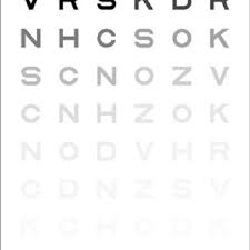 Low Contrast Letter Acuity Chart Low Contrast Sloan Letter