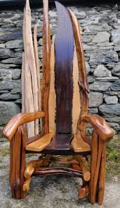 Handmade Unique Story Telling Chairs And More From Wild Welsh Wood Check Out Their Website To Find Out Rocking Chair Rustic Log Furniture Driftwood Furniture