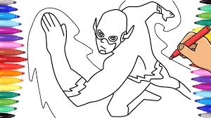 Spiderman coloring page from the new spiderman movie home ing more spiderman coloring sheets on hellokids. Flashhhh How To Draw The Flash With Sharpie Marker Superheroes Coloring Pages For Kids Youtube