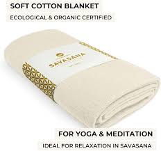 Lotuscrafts Yoga Filt Savasana - 100% Bomull för Avkoppling och Meditation