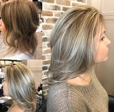 Natural Silver Blonde Gray Hair Highlights Grey Hair Coverage Hair Styles