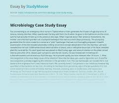 Law in another field where the word case study fits right in. Microbiology Case Study Free Essay Example