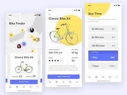 Bike Sharing App Finding And Renting Your Bike Mobile App Design App Design Inspiration App Map