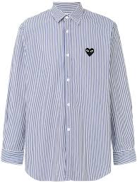 Comme Des Garcons Play Striped Heart Logo Shirt Farfetch Classic Striped Shirt Striped Shirt Logo Shirts