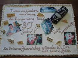 Die perfekte sahnige überraschung für ihn. Torte 30 Geburtstag Plecher