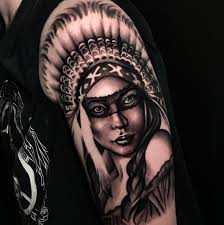 The indian in a headdress shows up on. Jay Quarles Island Tattoo