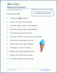 Some nouns are always considered as a plural noun like 'pants' in this sentence and the main verb here is in past form, so the auxiliary verb should be in causative verb worksheet with explanation. Subject Verb Agreement Worksheets K5 Learning