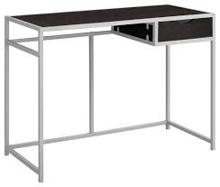 The top is mdf wood for a smooth, waterproof finish. 42 Cappuccino Silver Minimalist Office Desk 1 Drawer Contemporary Desks And Hutches By Office Furniture More Houzz