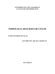 Inspectorul resurse umane, prin poziţia pe care o deţine în cadrul departamentului de resurse umane, participă activ la gestionarea resurselor umane. Psihologia Resurselor Umane Dr Mp Craiovan