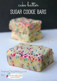 Cake Batter Sugar Cookie Bars Recipe Cookie Bar Recipes Sugar Cookie Bars Food