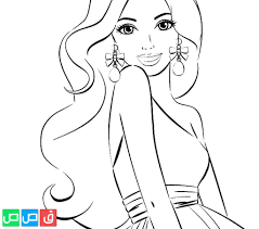 رسومات اطفال للتلوين باربي country picnic female sketch art