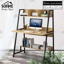 ขายด วนพ เศษส ด home shop โต ะคอมขาสามเหล ยม โต ะคอมไม ขาเหล ก โต ะอ านหน งส อ พร อมช นวางอเนกประ home decor decor furniture