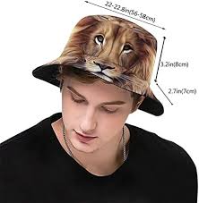 Chapeau seau drôle lion été voyage plage chapeau plein air animal casquette  unisexe femme homme, Animal Lion-E006, Taille unique : Amazon.ca: Mode
