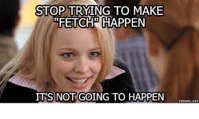 Stop Trying To Make Fetch Happen Its Not Going To Happen Com Com Meme On Me Me